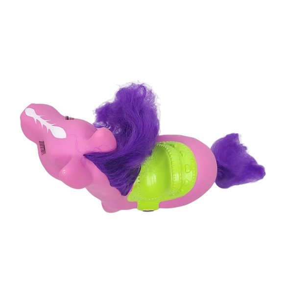 My Little Pony Horseshoe Pink Green Saddle 11 Inch Purple Hair Moon Stars Cloud - Picture 9 of 12